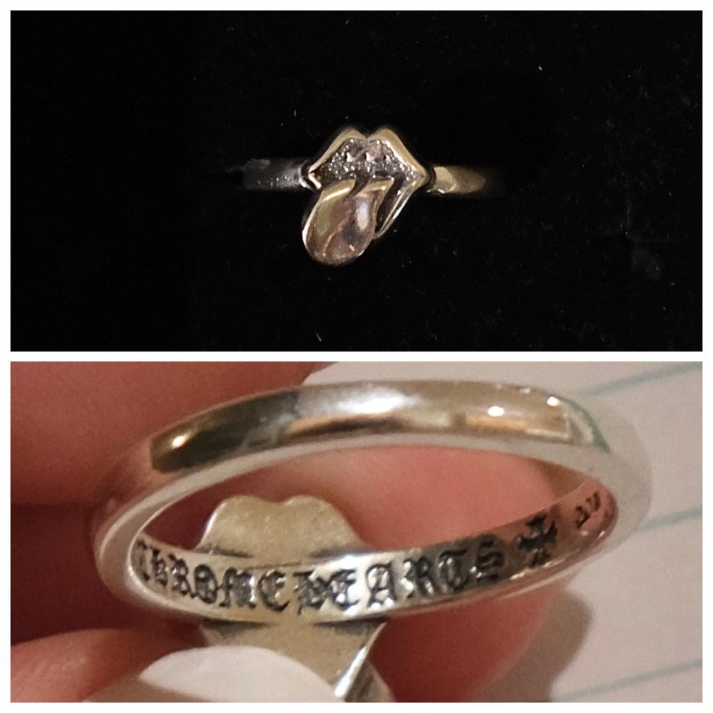 **Sold*Chrome Hearts Rolling Stone Bubble Gum ring